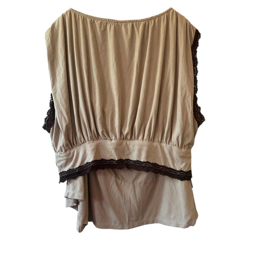 Free People Mini Mundet Skirt Set Beige NWT Womens Size XL Lace Detail - Picture 5 of 6